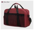 Sac de voyage rouge vin de grande capacité avec poches de rangement en filet noir - Taille unique / Bordeaux