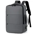 Minimalistische grijze zakelijke rugzak voor heren, uitbreidbare laptoptas met USB-poort - Eén maat / Grijs
