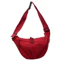 Borsa a tracolla leggera in tela di nylon rossa stile dumpling con tracolla regolabile - Taglia L / Borgogna