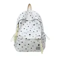 White star print student backpack for school and travel 15 inch laptop - One Size / White