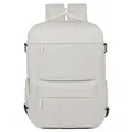 Zaino per laptop da viaggio bianco ad alta capacità con tasche multiple con cerniera - Taglia unica / Bianco