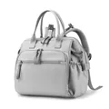 Leichte graue Wickeltaschen-Rucksack mit großem Fassungsvermögen und Staufächern - L / Grau
