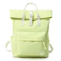 Lightweight lime green roll-top backpack designed for casual outdoor travel and daily use - One Size / Casual Outdoor Style / Green