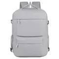 Zaino per laptop grigio capiente per viaggi d'affari e pendolari con scomparti multipli - Taglia unica / Grigio
