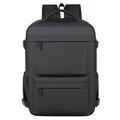 Zaino per laptop da viaggio d'affari nero di grande capacità con design multitasca - Taglia unica / Nero