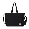 Borsa fasciatoio trapuntata nera capiente con tracolla regolabile e mini borsellino - Taglia unica / Nero