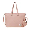 Elegante borsa per pannolini trapuntata rosa multifunzionale per viaggi con piccola pochette - Taglia unica / Rosa