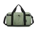 Vue de face du sac de sport vert grande capacité avec compartiment sec et humide. - Vert