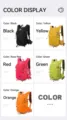 Detailed display of lightweight outdoor hiking backpacks available in five vibrant colors - One Size / Black