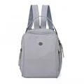 Mini zaino compatto in nylon impermeabile grigio chiaro per viaggi quotidiani e pendolari - Taglia unica / Grigio
