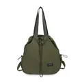 Zaino e borsa a spalla versatile in nylon impermeabile verde militare per donna - Taglia unica / Verde