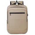 Professionele beige zakelijke laptoprugzak met diverse handige functionele ritsvakken - Khaki
