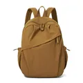 Minimalist brown nylon backpack for women daily commute and school use. - One Size / Pumpkin Orange