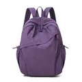 Durable purple nylon backpack for women featuring large capacity and Korean style - One Size / Purple