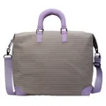 Borsa da viaggio leggera a quadretti con tracolla viola e grande capacità per palestra - Taglia unica / Grigio