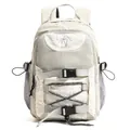 Leichter beiger Outdoor-Wanderrucksack mit verstellbaren Schnallen und Seitentaschen - L / Milchweiß