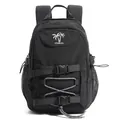 Hochwertiger schwarzer Outdoor-Wanderrucksack mit großem Fassungsvermögen und Palmenlogo - L / Schwarz