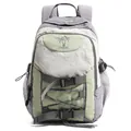 Großer Outdoor-Wanderrucksack im grau-minzgrünen Colorblocking-Design für Sport - L / Grün