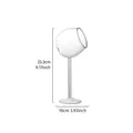 Copa de cóctel esférica creativa de cristal transparente con altura de 23,3 cm - 301-400ml / Esférica Inclinada Transparente