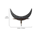 Moon shaped wooden wall shelf with stars and moon pattern display dimensions - Moon and Star Shelf