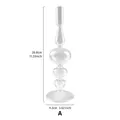 Portacandele in vetro trasparente stile retrò francese a forma di zucca, alto 28,8 cm - Stile A Goccia d'Acqua a Due Sfere