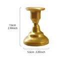 Vintage style golden metal candle holder with 7.6cm height and 5.6cm base diameter - Vintage Stepped Style (2210) / Single Pack (Height 7.6cm Base Diameter 5.6cm) / Gold