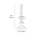 Elegante portacandele minimalista in vetro trasparente per decorazioni casa 21cm altezza - Piccolo (S) / Trasparente