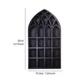 Gothic arch wooden wall display shelf for crystals and essential oils, 35cm x 19.3cm size - Long Window Style / 35x19.3cm
