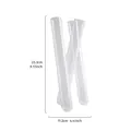 Vase aus klarem Glas mit drei Reagenzgläsern, Höhe und Breite markiert - Three-tube vase