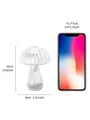 Transparente Glasvase in Pilzform mit Maßen und Smartphone-Größenvergleich - Striped Mushroom
