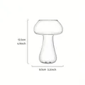 Creative mushroom shaped clear glass cocktail cup with dimensions 12.5cm x 8.5cm - Single Piece / Clear