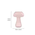 Pink mushroom-shaped cocktail glass cup with dimensions 12.5cm height, creative glassware - Single Piece / Pink