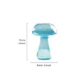 Blue mushroom-shaped creative glass cup with 12.5cm height and 8.5cm width dimensions - Single Piece / Blue
