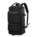 Großer schwarzer Reise-Rucksack mit praktischem Mehr-Taschen-Design für Fitness und Business - Einheitsgröße / Schwarz