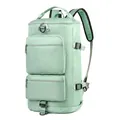 Großer mintgrüner Reise-Rucksack für Fitness und Kurztrips mit Vordertaschen - Einheitsgröße / Grün