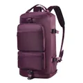Large purple travel backpack with multiple compartments for fitness and short business trips - One Size / Purple