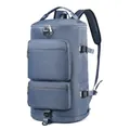 Großer blauer Multifunktions-Rucksack und Sporttasche mit mehreren praktischen Fächern - Einheitsgröße / Blau