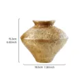 Vaso decorativo in ceramica oro antico stile retrò, taglia S con dimensioni indicate - Stile Basso S / 18.5x15.3cm