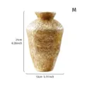 Vaso decorativo in ceramica dorata antica testurizzata taglia M altezza 21cm - Stile Alto M / 13x21cm