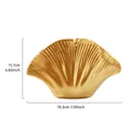 Gouden schelpvormige harsvaas voor modern wonen, 19,3 cm breed decor - St. Jacobsschelp vorm / 19.3x11.7cm / Goud