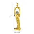 Creative gold-plated abstract human figurine resin home decor ornament with size markers - Style C (Holding Ball)
