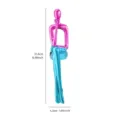 Detailed side view of abstract resin thinker figurine with blue purple metallic gradient - Thinking Posture / Purple Gradient