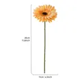Künstliche orangefarbene Gerbera-Blume mit 30 cm Höhe und 11 cm Blütendurchmesser - 1 Stück / Orange