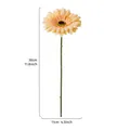 Einzelner künstlicher pfirsichfarbener Gerbera-Gänseblümchen-Stiel für Zuhause 30cm - 1 Stück / Gelb