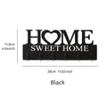 Schwarze Wandgarderobe aus Holz HOME SWEET HOME mit 6 Haken für die Wohndekoration - Schwarz Herz HOME Haken