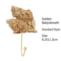 Gancio da parete vintage in rilievo floreale dorato per cappotti e cappelli, 8,2x11,3 cm - Cielo Stellato Oro