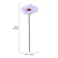 Tallo de margarita gerbera artificial púrpura de 30 cm de altura - 1 Pieza / Púrpura