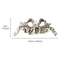 Vintage silver ribbon bow wall decor with 16.7cm length measurement - Ribbon Bowknot / Silver