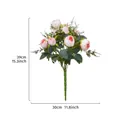 Ramo de peonías rosas artificiales, dimensiones 39 cm de alto y 30 cm. - Peonía de Múltiples Cabezas / Rosa