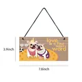 Decorative wooden hanging sign with cute French bulldogs design, measuring 7.8x3.9 inches - Cartoon Frenchie Style (6015108669106)
